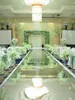 30m per rol 1.2 m breed luxe bruiloft achtergrond decor spiegel tapijt goud zilver dubbele kant gangpad voor feestdecoratie benodigdheden