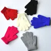 Gants d'hiver pour enfants couleur bonbon solide garçon fille gant acrylique enfant chaud tricoté doigt extensible mitaine étudiant gant d'extérieur cadeau 5185389