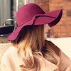 Ladies big brim buckle wide brim hat autumn and winter season trend large brim sunshade hat ladies outdoor leisure travel hat T3C5022