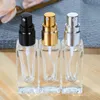 5 ml 6 ml 10 ml Flacons en verre métal vide Parfum bouteille réutilisable Carré verre transparent par pulvérisation Bouteille en verre GGA3138-1