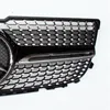 1 pieza de calidad superior estilo GT rejillas de malla negra reemplazo modelo diamante parrilla delantera de carreras plateada 2012-2014 para GLK X204