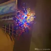 Luminária de flores de luxo penduramento arde -arandelas de parede luminária de luminária LED de arte moderna de vidro de vidro
