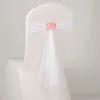 الزنانير كرسي الشاش تمتد مع ديكور الزفاف الديكور زهرة الوردي وهمية