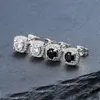 Hip Hop hommes boucles d'oreilles bijoux nouvelle mode ronde or argent noir hommes diamant glacé boucles d'oreilles cadeau 226K