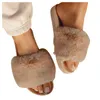 Women Shoes Fluffy Slippers Real Fur Slides Indoor Flip Flops Casual Shoes Woman Raccoon Fur Sandals Plush Feminina 4.16