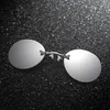 Mode ovala metallsolglasögon Clip on Nose Retro Hackers Empire Mini Glasögon Vintage solglasögonklämmor för män och kvinnor