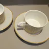 Xícara e pires de porcelana clássica, conjunto de café de cerâmica, xícara de café e sacuer, conjunto de chá, festival, presente303e