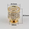 Chapeamento cromado Forma de diamante dourado Gaveta de vidro de cristal Maçanetas de armário e maçanetas de cozinha Maçanetas de guarda-roupa