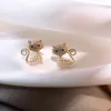 10 coppie orecchini placcati in oro alla moda orecchini adorabile gatto imitazione perla per le donne sole e gioielli della luna
