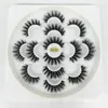 7 paires 6D faux cils de vison 3D cils de vison faux cils naturels Extension de cils épais fleur plateau maquillage