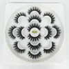 7 Pairs 6D Fake 3D Mink Eyelashes Mink Lashes Natural False Eyelashes Thick Eyelash Extension Flower Tray Makeup