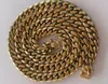 Harlembling 10mm Mens Miami Cuban Link Kedja 14K guldpläterad tung 18 "-30"