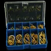 100pcsbox 10 storlekar Mixed 312 ISE Hook High Carbon Steel Tads Fishing Hooks Blue Box FS284549427