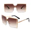 Frameless Conjoined Sunglasses Big Frame Fashionable Shade Ocean One Piece Windproof 7 Colors