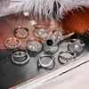 rings Boho Crystal Crown Rings Set for Women Vintage Silver Knuckle Rings Wedding Bands Statement Jewelry will and sandy