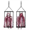 2020 Hot Sales 3pcs Hängande skakning Ghost Chained Halloween Decor Sound Sensor Blinkande ögon