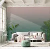 Pink Green Gradient Nordic Стиль Обои Узор Цемент Стена Бумага Гостиная Диван Спальня Телевизор Фон