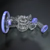 8 tums glas bong dubbel återvinning heady glas vatten bongs olja rigg purpelgrön böjd rör donut perc dab rigstrar vattenrör xl320