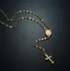 Fashion Chic Gold Silver Rosary jungfru Mary Mary Virgin Religious Jesus Pendant Men Women Necklace7430828