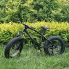 26 "Snöskoter 4.0 Big Wide Thick Tire Mountain Bike Absorption Dubbla skivbroms Integrerad Wheel Beach Road Bike