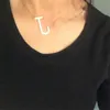 A ~ Z lettre initiale pendentif colliers pour femmes Capital 26 charme Alphabet anglais or argent Rose chaînes en or femme bijoux de luxe