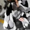 McCkleの女性の混色の色のフェイクの毛皮のジャケット2018秋冬のファッションの暖かい毛皮のショートコート女性のカジュアルコートのoutwearとサイズ