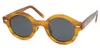 Hommes lunettes de soleil polarisées femmes rétro cadre rond lunettes de soleil lunettes de soleil gris/vert foncé lentille lunettes TOP qualité classique lunettes avec boîte