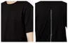 Blackwheitered Plaid XXXL Long Back Zipper Streetwear Swag Man Hip Hop Skateboard Tyga Tshirt T Shirt Top Tees Män kläd16013898