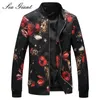 2019 lente herfst nieuwe collectie heren jassen bedrukte bloem chamarras para hombre slim fit casual mannen jas designer kleding 6XL