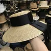 FGHGF Natural Women Sun Hats Black Ribbon 9cm 13cm 15cm Flat Top Large Wide Brim Straw Hats Straw Hat Chapeu Sombrero Beach Hats D19011106