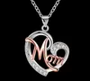 Europese en Amerikaanse dames ketting MOM Color Separation Heart-vormige diamanten Bursting Ketting WY932