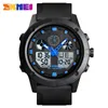 Skmei moda esporte relógio homens relógios digital ao ar livre 5bar impermeável luminoso exibição dupla relógio de pulso montre homme