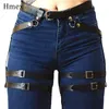 2 pc conjunto de couro do plutônio arnês gaiola gótica sutiã cintos para mulheres sexy bdsm lingerie liga punk cintas roupa interior corpo coxa belt8358897