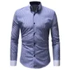 Wsgyj Small Stripe skjorta 2019 Koreanska Mode Långärmad Casual Shirts Bomull Business Social Dress Shirt Herrkläder