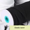 3/6 / 9 / 12mm Bredd Elastisk Trim Svart / Vit Flätad Elastisk Elastics Band Strap Handgjord DIY Mask Anteckningsbok Gör material