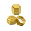 Gift Wrap 1Pc Velvet Double Ring Box Hexagon Wedding Ceremony With Detachable Lid 1