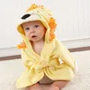 Spädbarn Baby Långärmad hoodies Bälte Badrockar Sleepwear Söt pojkar Tjejer djur öron Badrock Hooded Bath Robes Handdukar VT1162