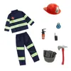 Fireman Sam Bambini Halloween Natale Costumi Cosplay Per ragazze Ragazzo Festa di carnevale Vestito operato Bambini Vigile del fuoco Uniforme Gioco Wear4786396