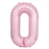 40 pollici Combinazione gratuita numero foil palloncino mylar elio palloncino numero oro rosa per decorazioni nuziali forniture per feste