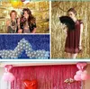 1m * 2m 1m * 3M ślub tło Tinsel Curtain Photo Booth Backdrop Folia Zasłona Urodziny Cekiny Tło Dekoracje Mermaid Party