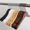 26cm Natural Wood Baby Children Kids Clothes Hanger with Dress Nothches Black White wood Retro color Optional LX2138