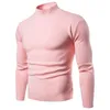 New Outono Mens Suéters Casual Masculino Turtleneck Homem Malha Sólida Camisas Slim Men Roupa Camisola Lazer Tops S-XXL