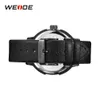 WEIDE Marca de alta calidad Moda Calendario informal Cuarzo Analógico Fecha automática Reloj para hombre Relojes de pulsera Correa de cuero PU negra Hours226F