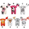 100 coton infantile bébé garçons filles 2 pièces body et chapeau Bundle tenue avec motif Animal mignon 2977407