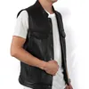 DIWISH 2019 Men Black Vest Motorcycle Biker Hip Hop Vest Man Fake Leather Punk Solid Black Spring Sleeveless Leather