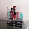 Acrylic transparent Makeup Organizer Storage Boxes Make Cosmetics Brush Organizer home Drawers Cotton Swabs Stick Storage case