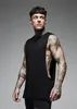 Marca masculina sem mangas colete verão algodão masculino regatas roupas academias musculação undershirt treino fitness regatas