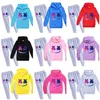 2pcs set Unisex Kids Set Long Sleeve Hoodie Trousers Cotton Blend Multicolor Optional Kids Clothes Boys Girls Clothing