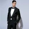 Baratos e Belas One Button Groomsmen xaile lapela noivo smoking Homens ternos de casamento / Prom / Jantar melhor homem Blazer (jaqueta + calça + gravata) A569