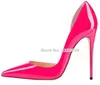 Almudena Sexy Pointed Toe Shallow Stiletto Heels女性ヌード特許レザードレスパンプス靴有名人T段階バッストのDroship